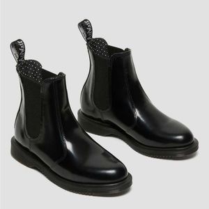 Dr. Martens Flora Black Leather Chelsea Boot